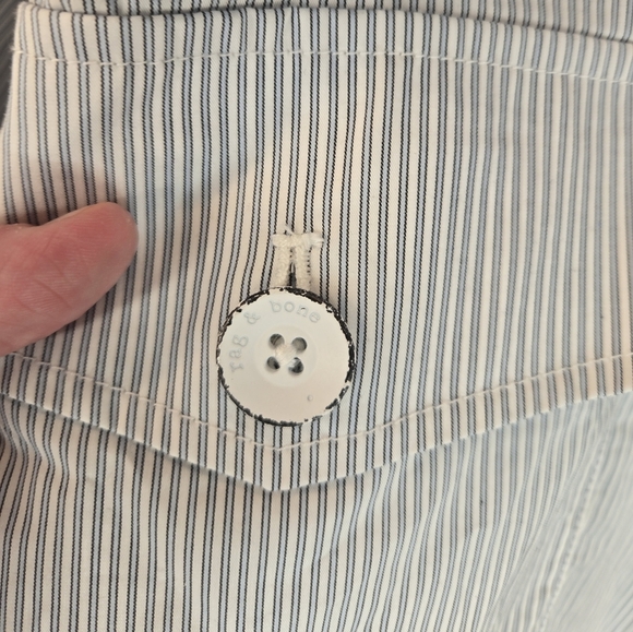 Rage & Bone Cade Mens Poplin Lightweight Jacket Sz L Light Blue & White Stripes - Picture 6 of 15